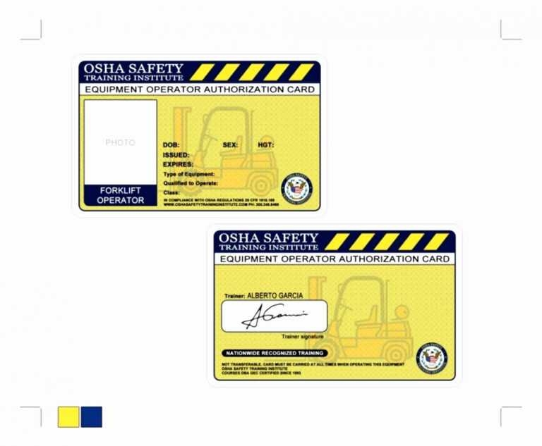 011 Free Printable Forklift License Template Then Throughout Forklift