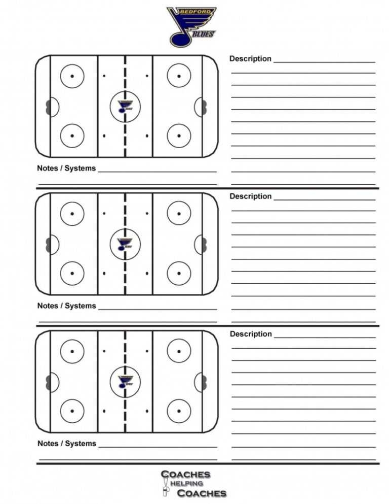014 Plan Template Hockey Practice Rink Diagram Elegant Pertaining To 