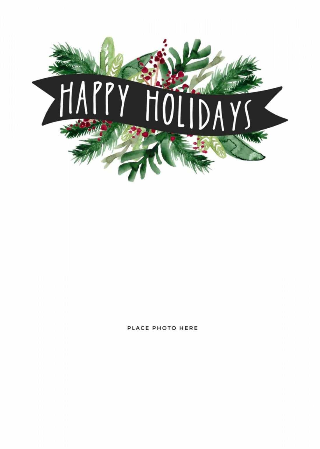 027 Template Ideas Free Holiday Card Templates For Photoshop Pertaining 