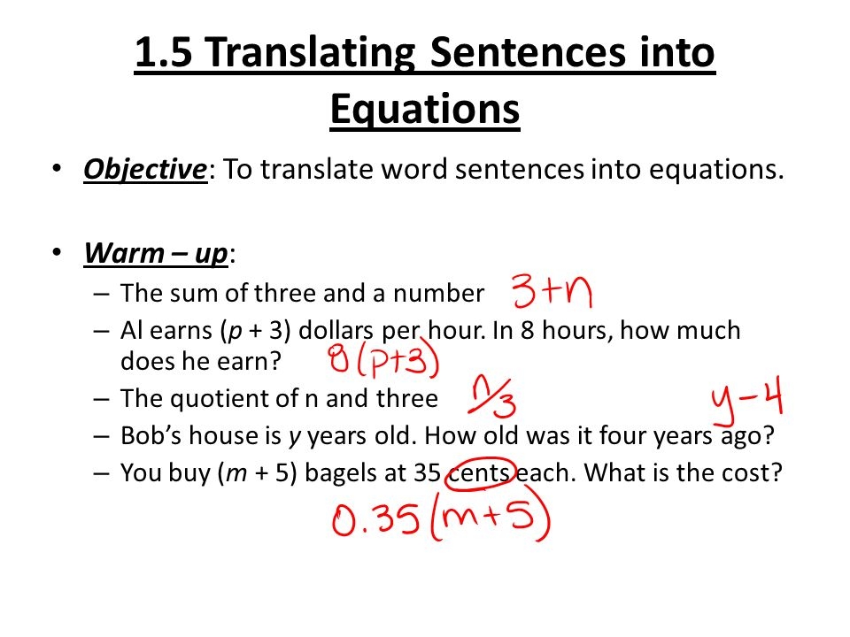 translating sentences into equations worksheet pdf
