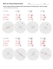graph and find area of polar equations worksheet