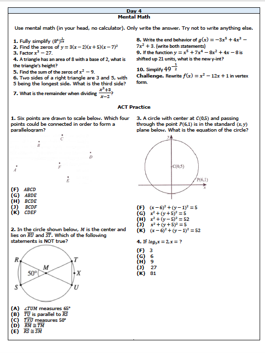 equations of circles worksheet answers