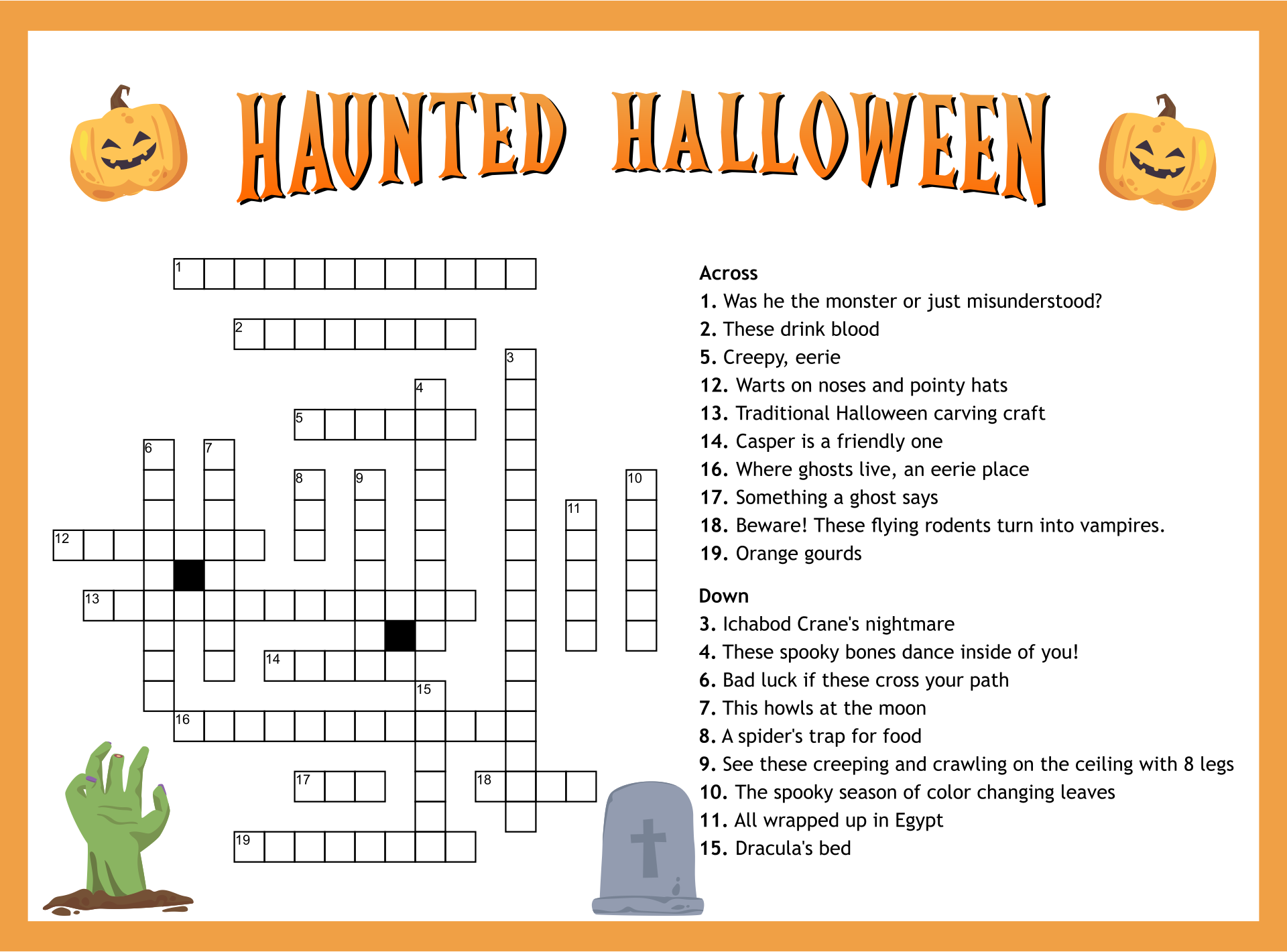 10 Best Free Halloween Printable Activity Worksheets Printablee