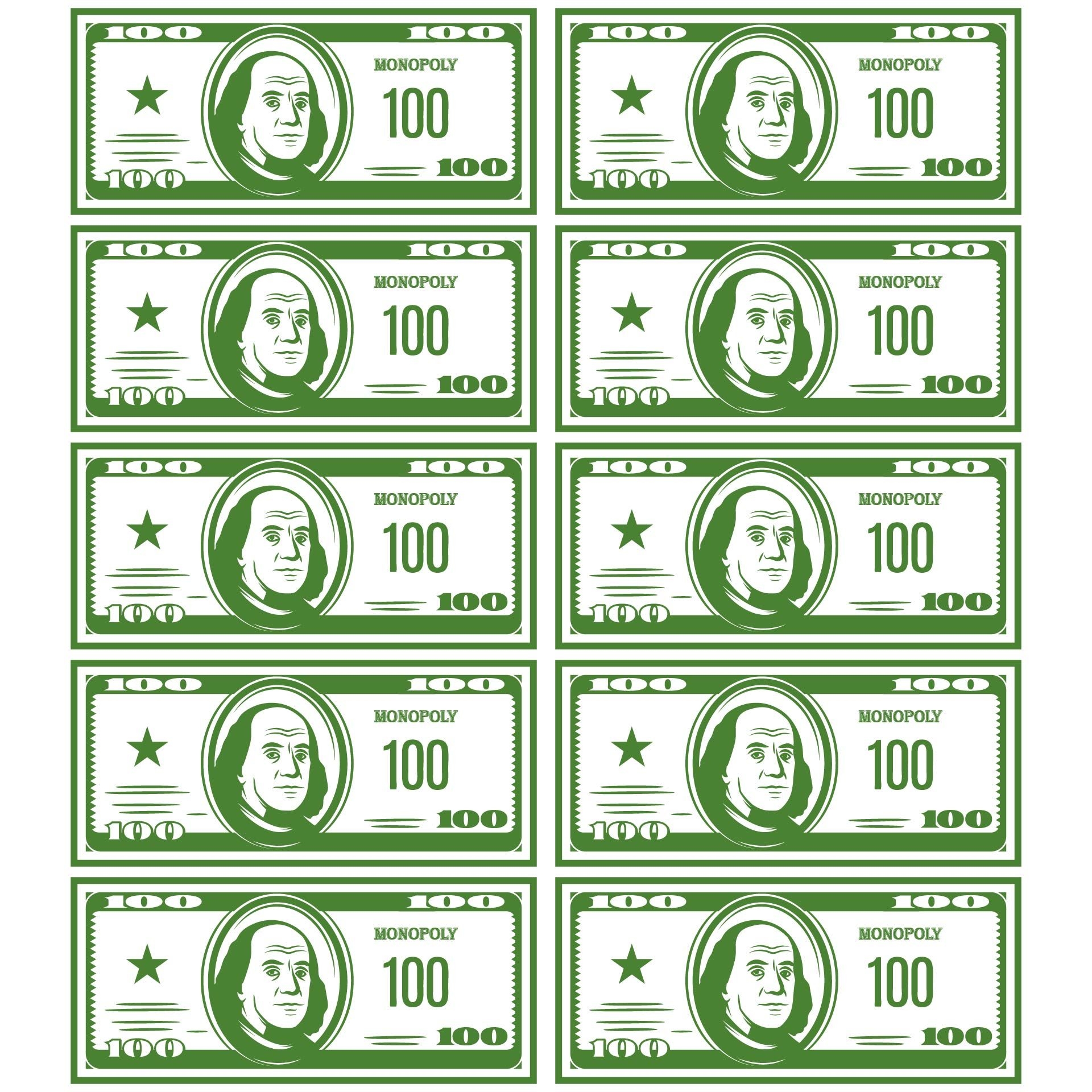 10 Best Free Printable Monopoly Money Templates PDF For Free At