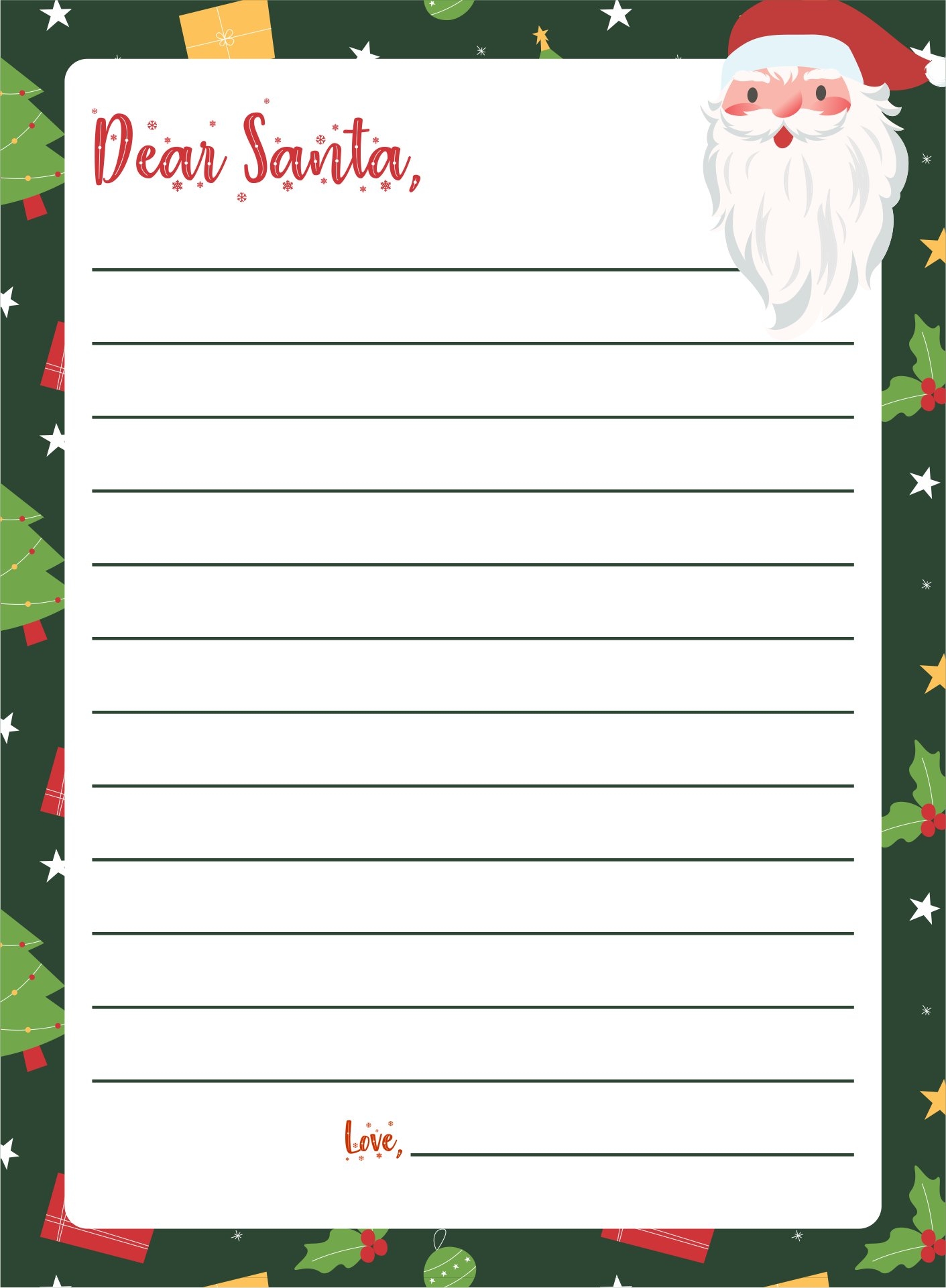 santa picture printable