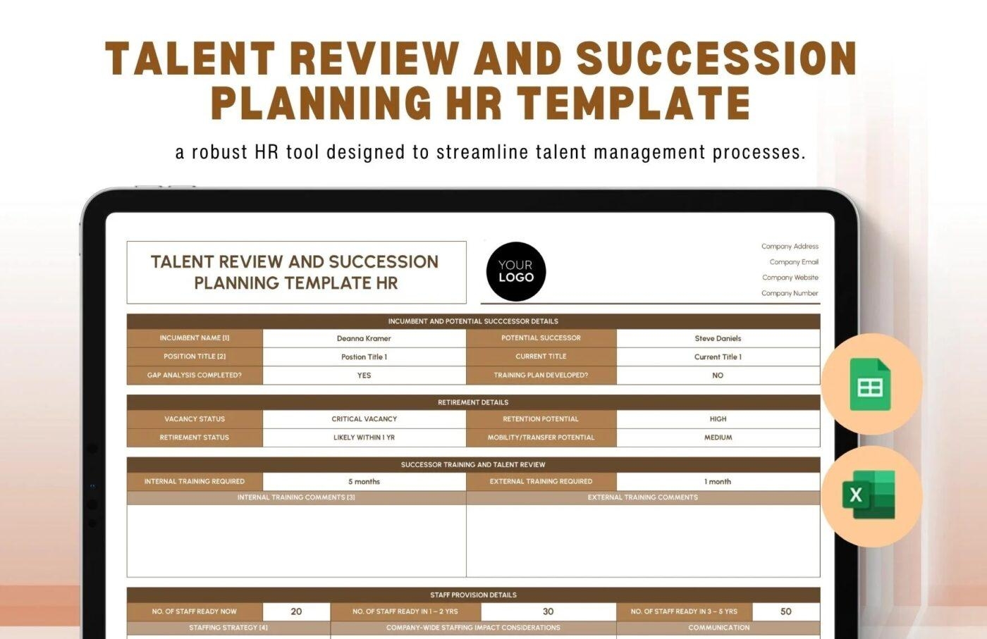 10 Free Succession Planning Templates In Excel Word ClickUp