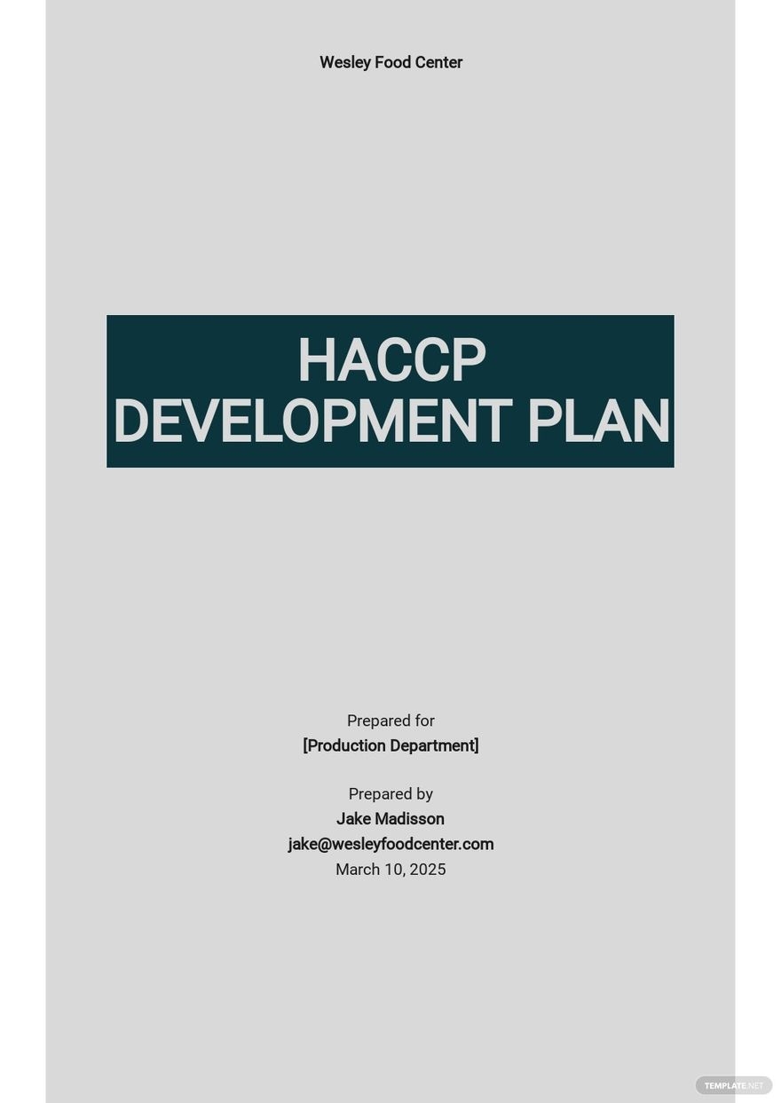 10 HACCP Plan Templates Free Downloads Template