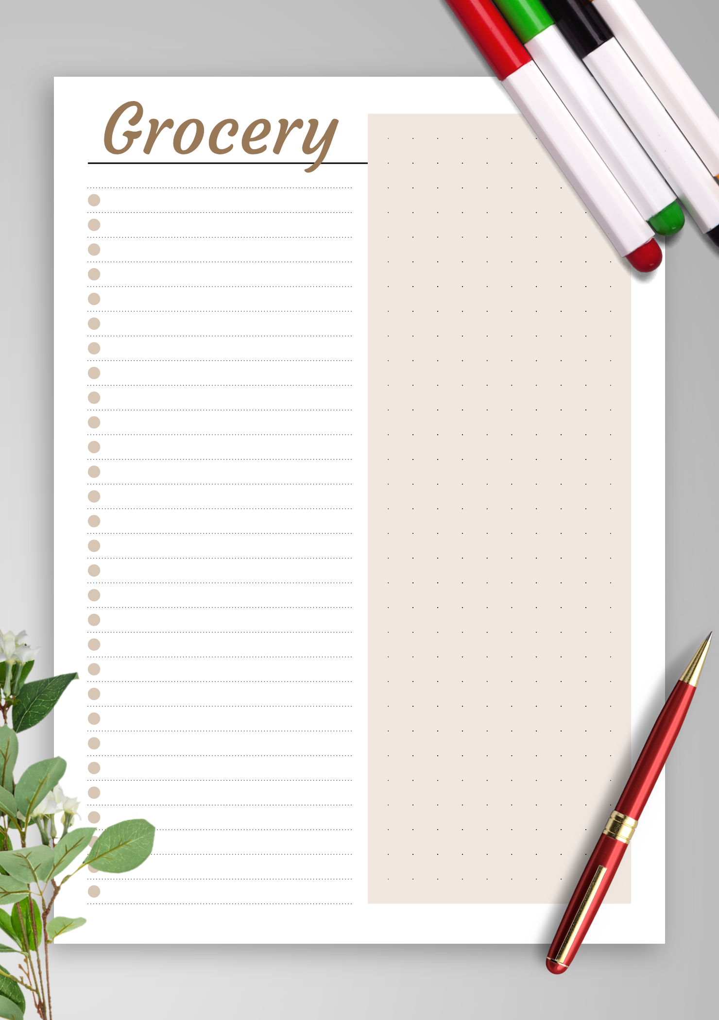 free printable how much is grocery list game