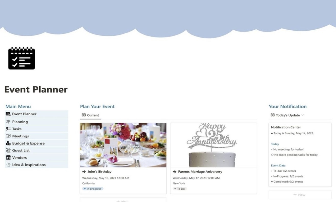 10 Notion Event Planning Templates Inspiration Productivity For 