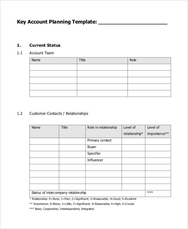 10 Strategic Account Plan Templates Free Sample Example Format Download