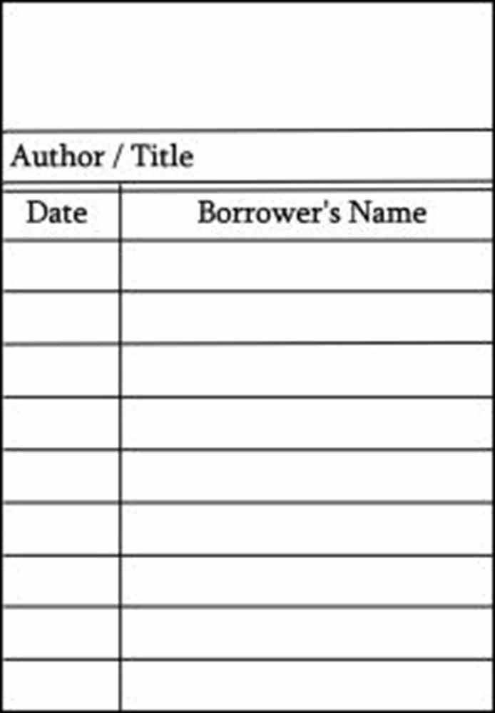 11 Free Printable Library Card Template Free Download For Ms Word With 
