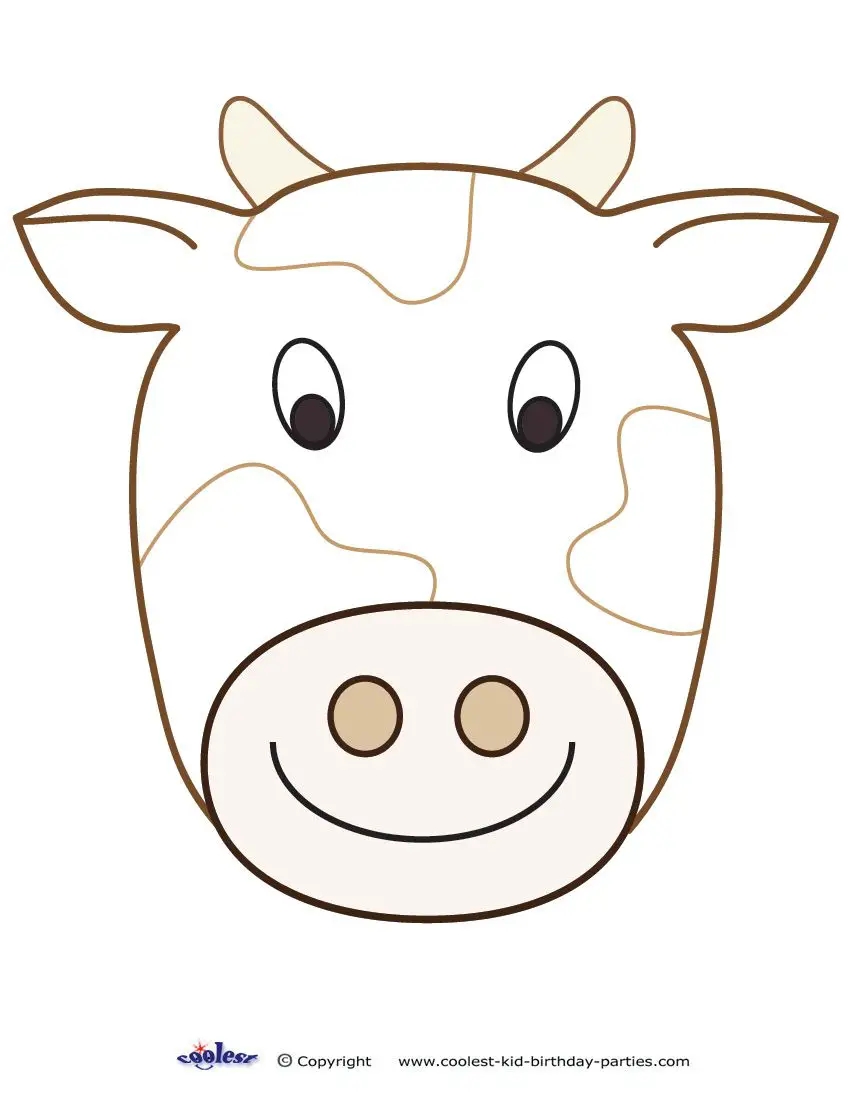 11 Funny Cow Mask Printables Kitty Baby Love