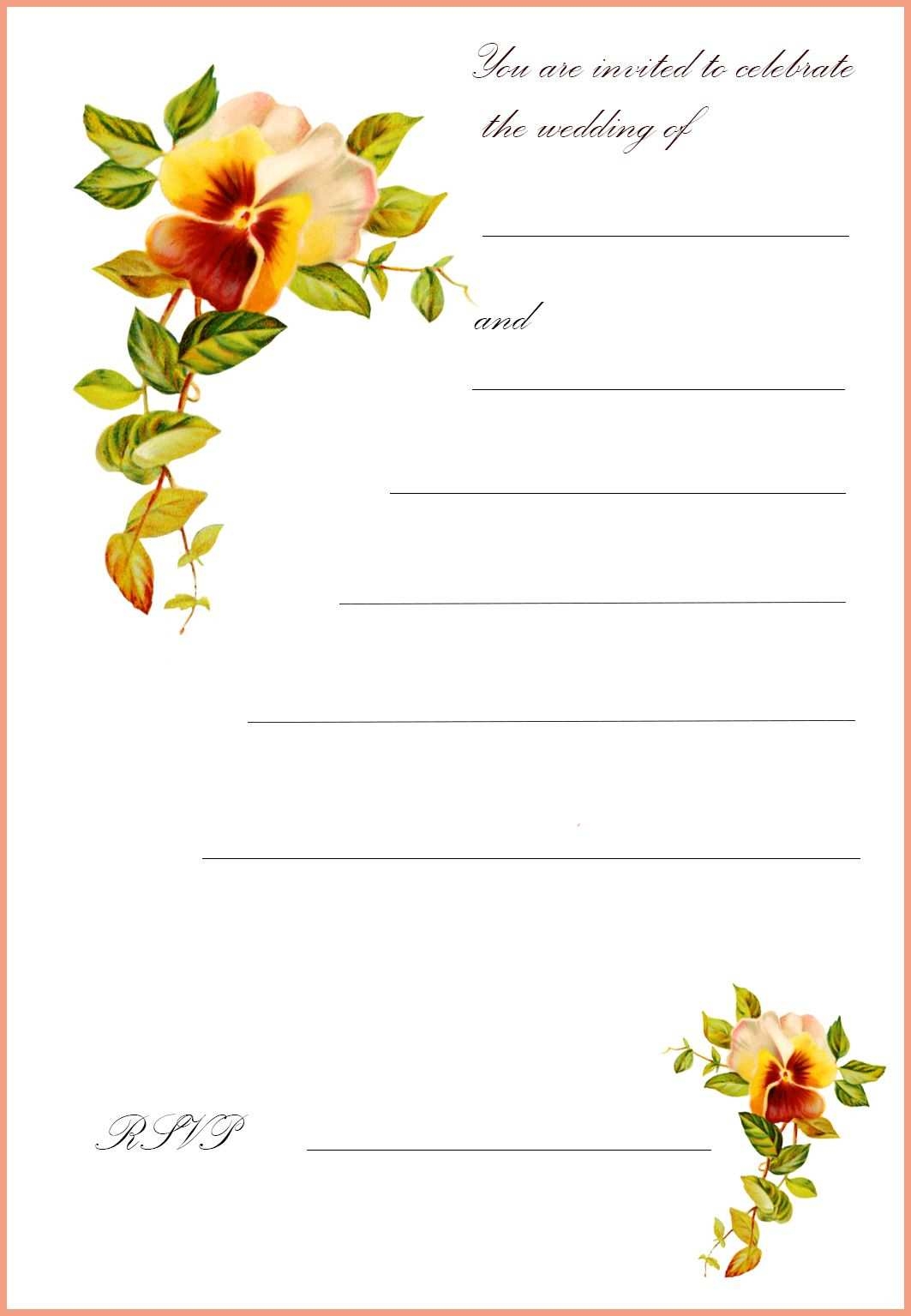 12 Printable Free Printable Flower Card Template Download With Free 