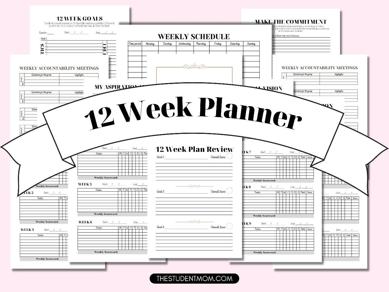 12 Week Plan Template
