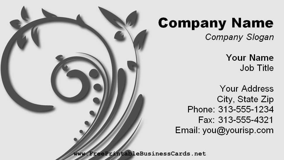 13 Creating Free Printable Calling Card Template Formating With Free