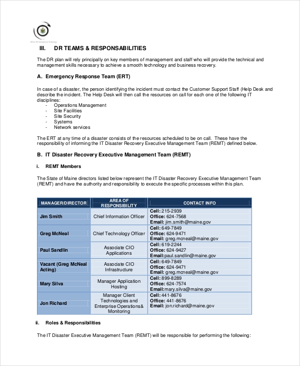 13 Disaster Recovery Plan Templates Free Sample Example Format