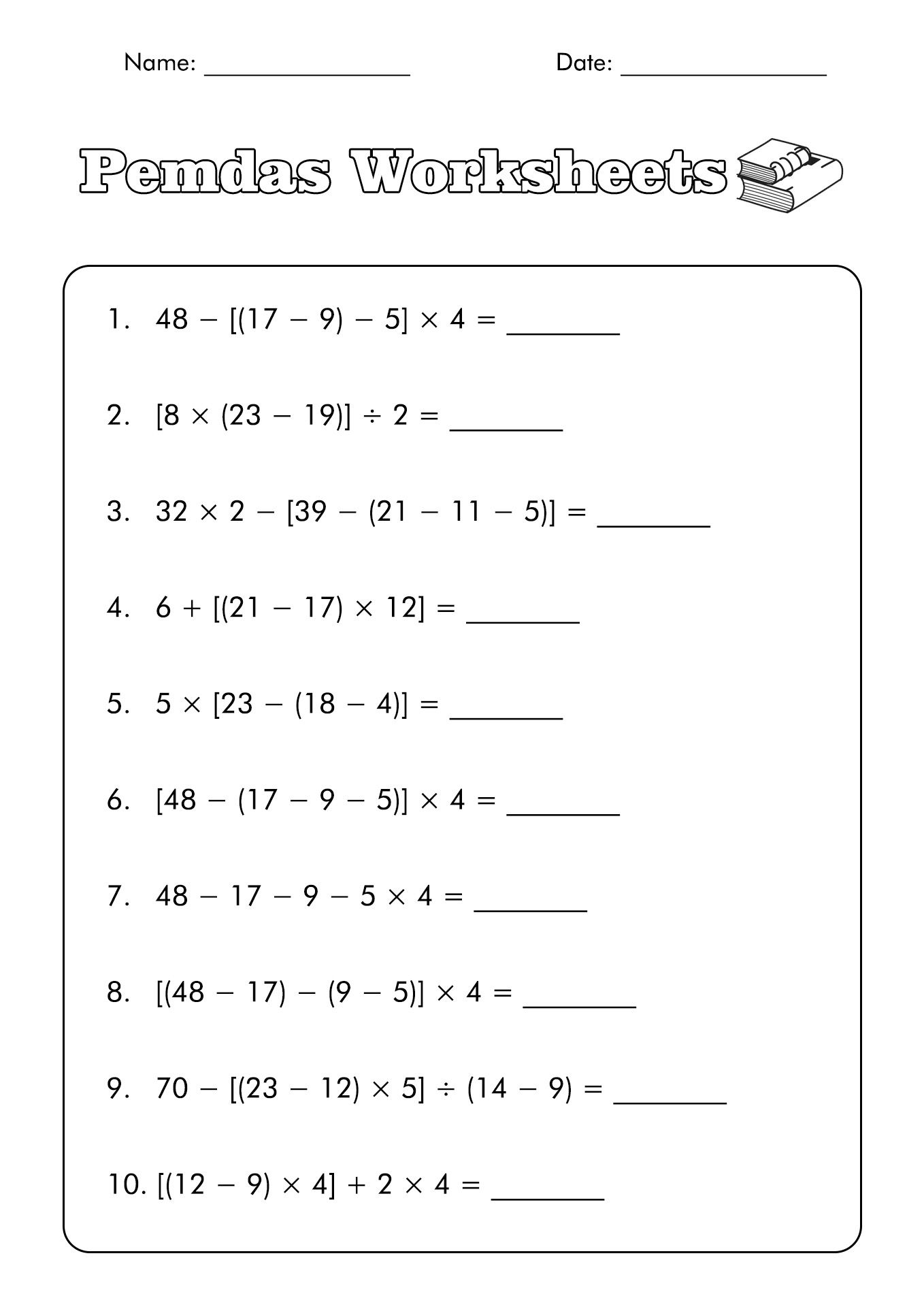 8th grade math equations worksheets