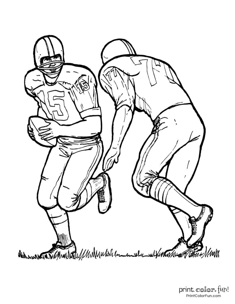 printable football pictures to color
