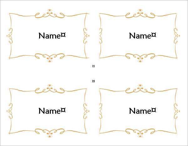 14 Free Printable Name Card Templates Wedding Templates With Name Card 