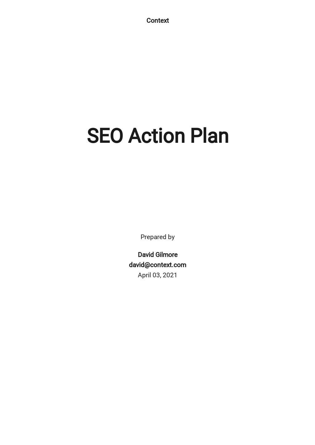 seo plan template
