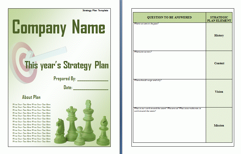14 Strategic Plan Templates Free Word Templates