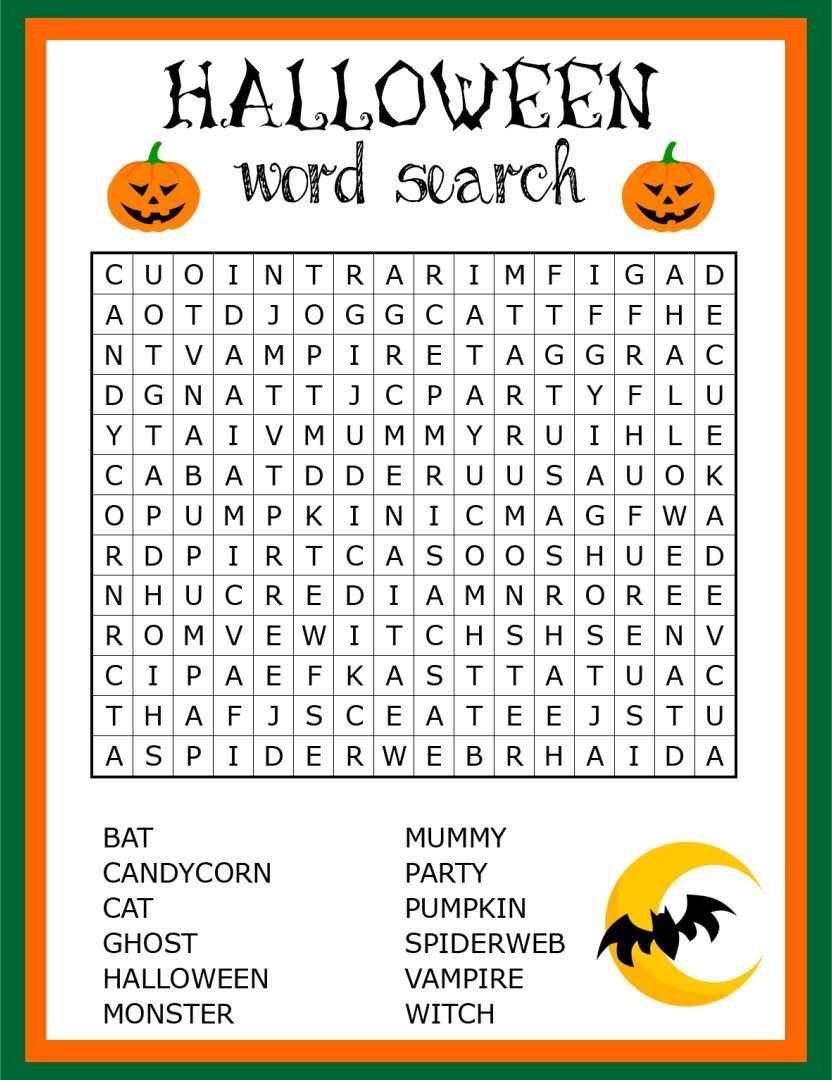 halloween activities printable worksheets