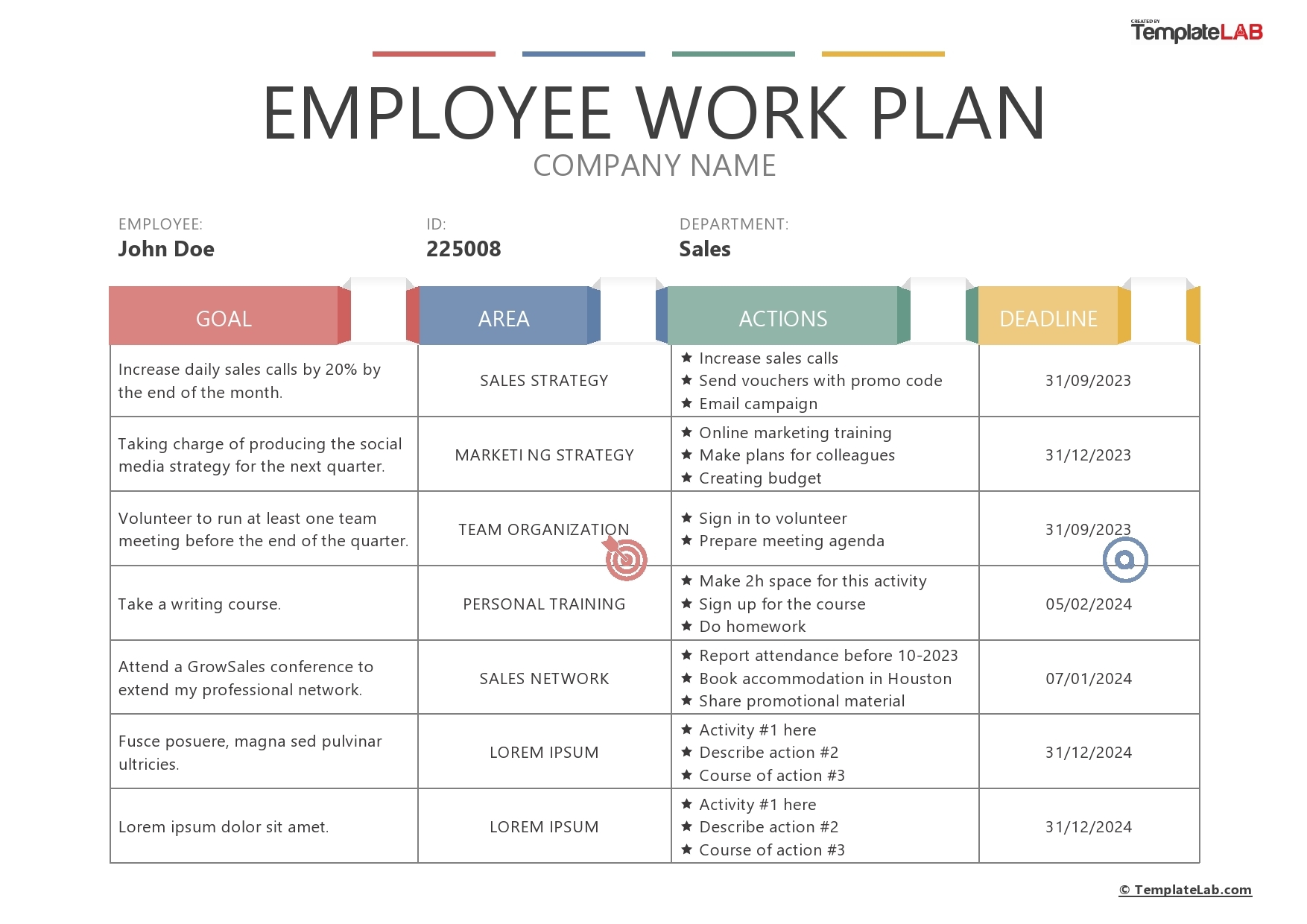 15 Great Work Plan Templates Samples Excel Word 