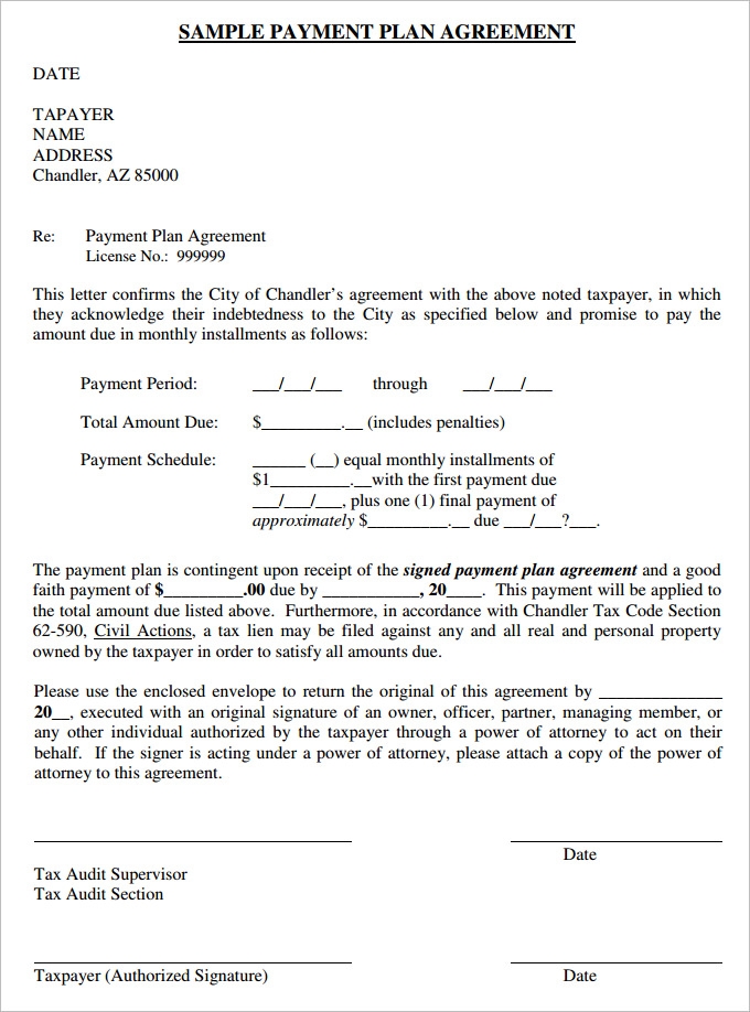 15 Payment Plan Agreement Templates In Word Google Docs Apple Pages