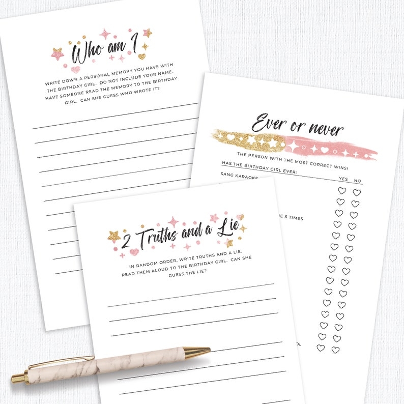 15 Printable Slumber Party Games Girls Sleepover Party Ideas Games 