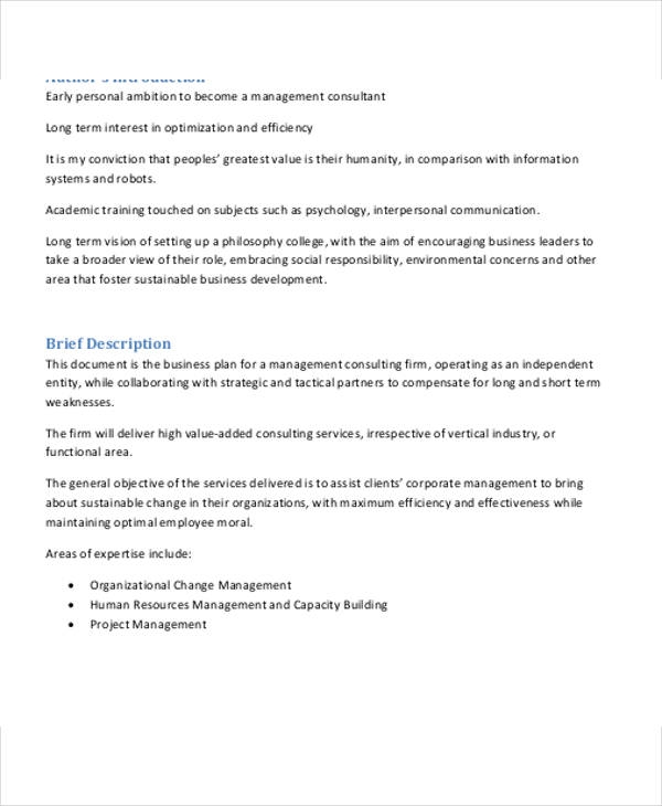 18 Consulting Business Plan Templates Free Word PDF Format Download