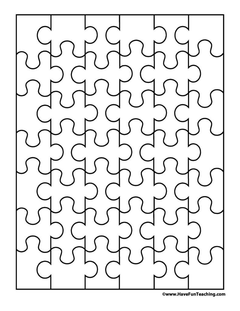 full page puzzle piece template