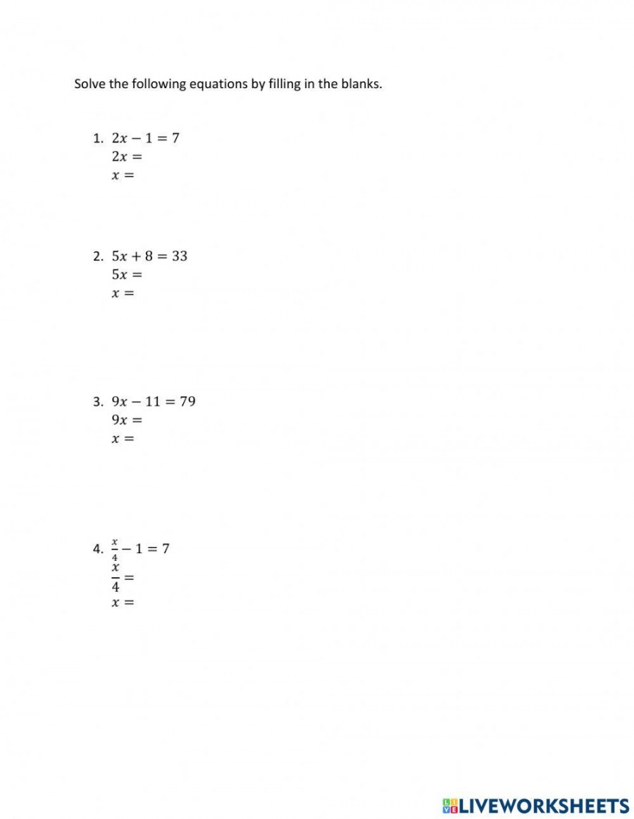 two step equation worksheet pdf