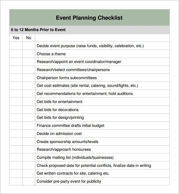 20 Conference Planning Template Checklist Simple Template Design