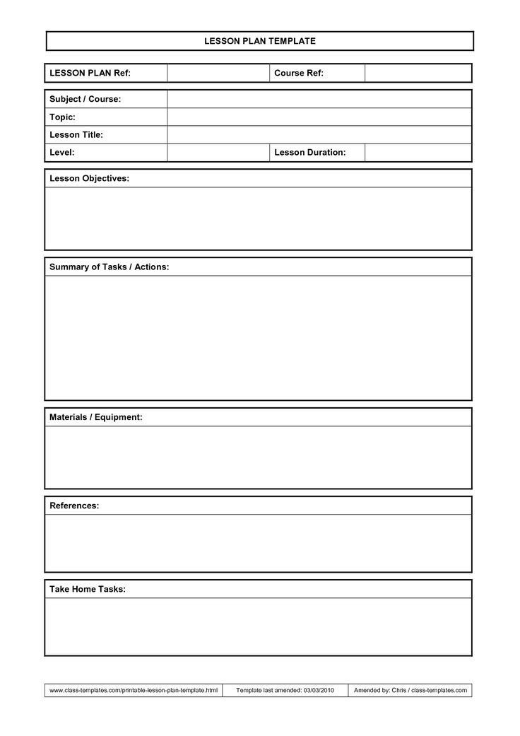 20 Create A Lesson Plan Template Simple Template Design
