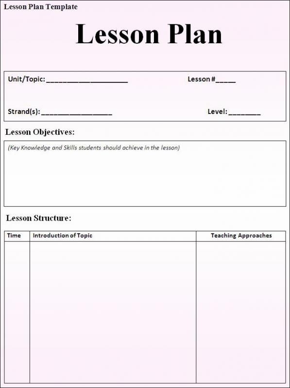 20 Editable Lesson Plan Template Free