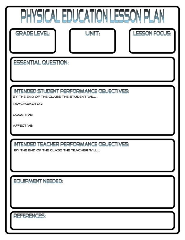 20 Elementary Pe Lesson Plan Template Simple Template Design