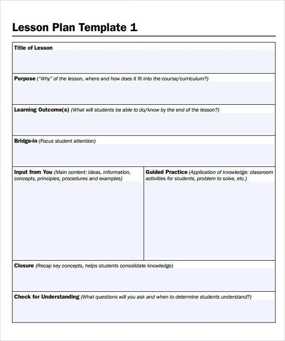 20 Esl Lesson Plan Template Simple Template Design
