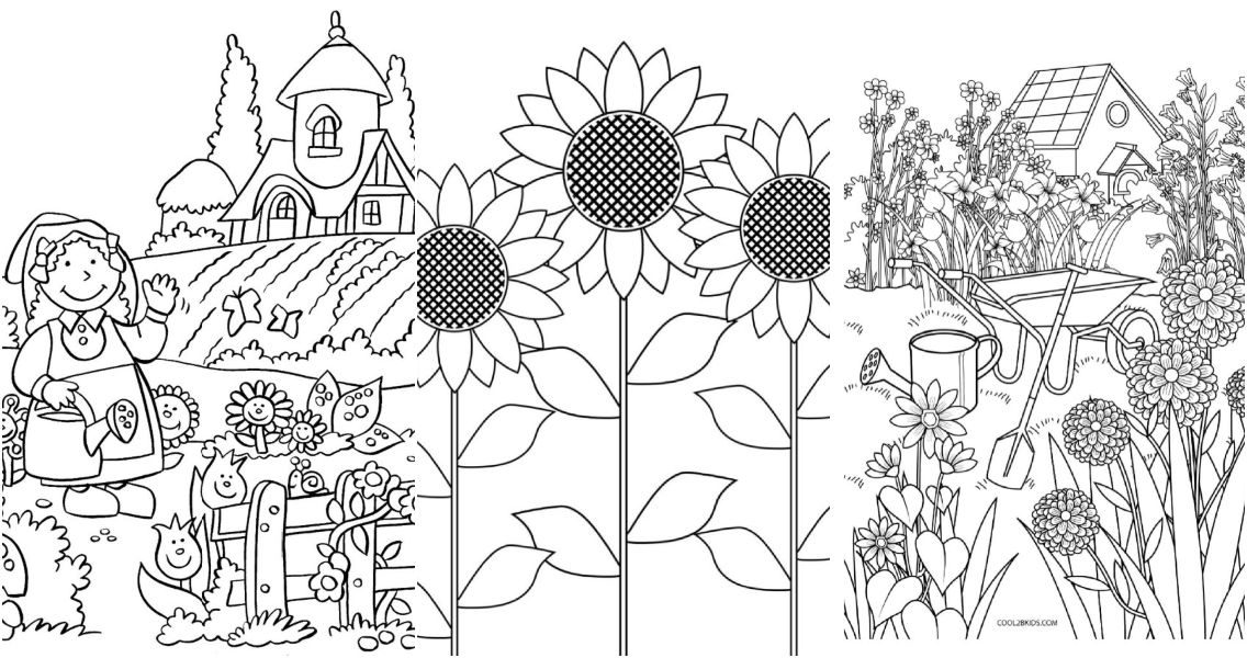 20 Free Garden Coloring Pages For Kids And Adults