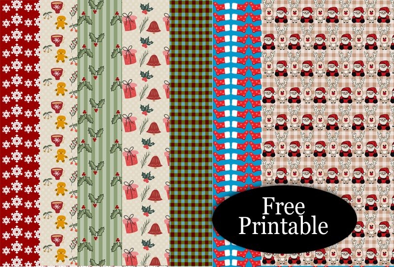 20 Free Printable Cute Christmas Scrapbook Papers Christmas Scrapbook
