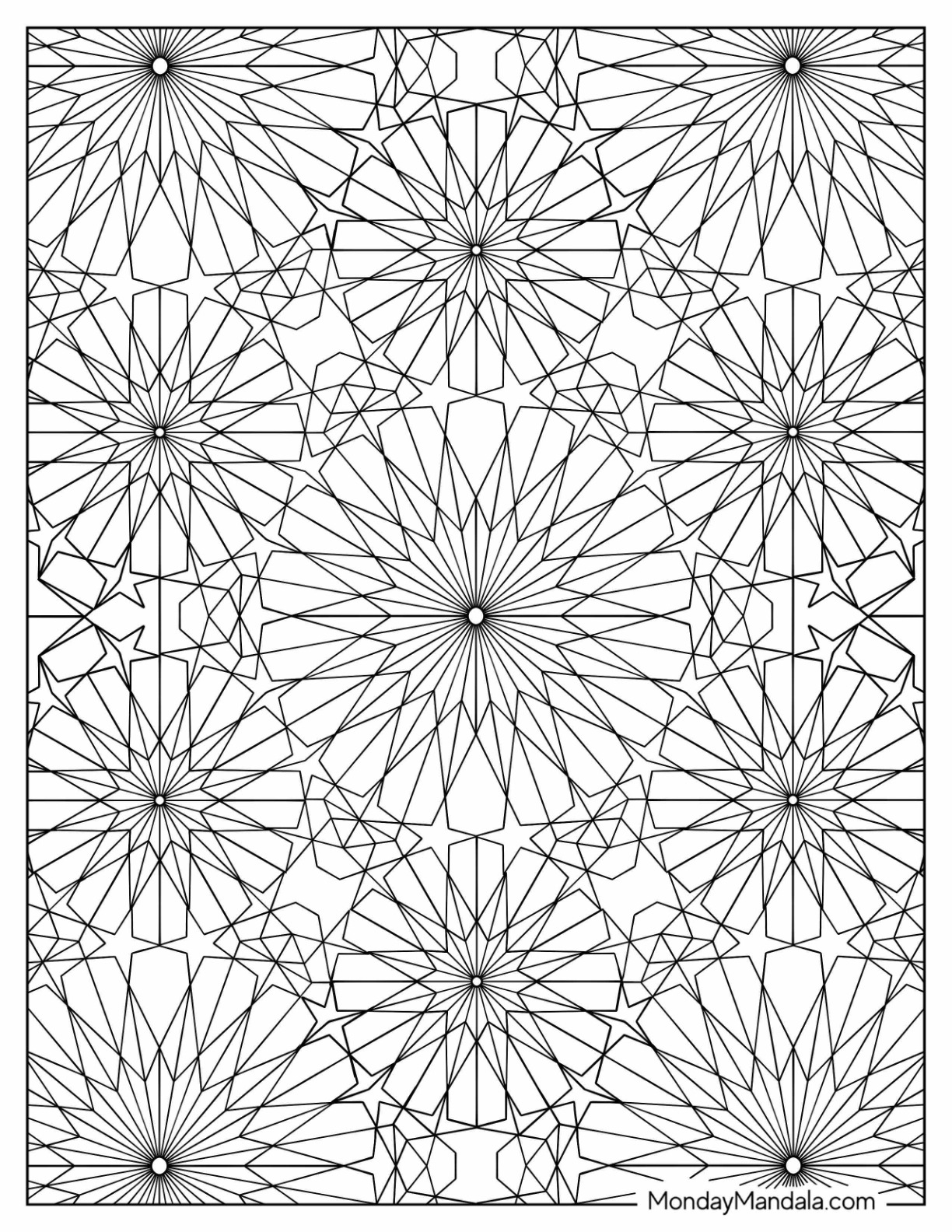 20 Geometric Coloring Pages Free PDF Printables Worksheets Library