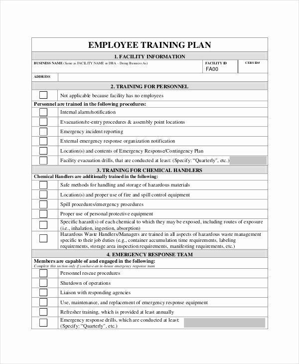 20 New Hire Training Plan Template Simple Template Design