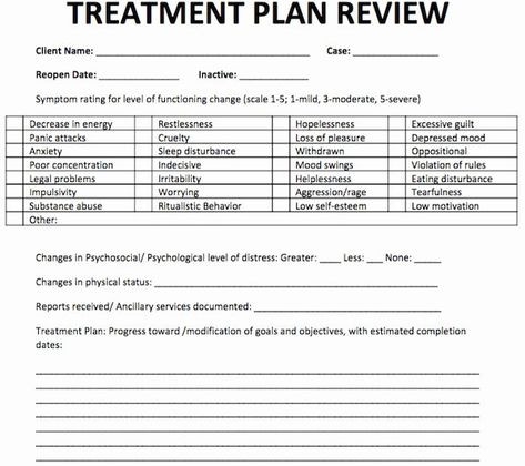substance abuse treatment plan template