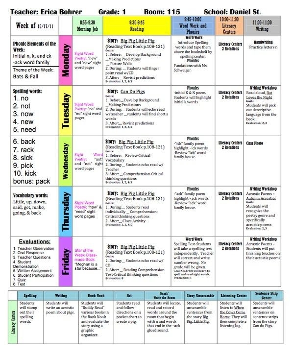 20 Teacher Planning Book Template