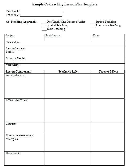 20 Teachers Lesson Plan Template Simple Template Design