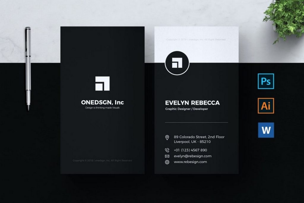 2025 Calendar Business Card Template Google Docs Lucia Rivalee