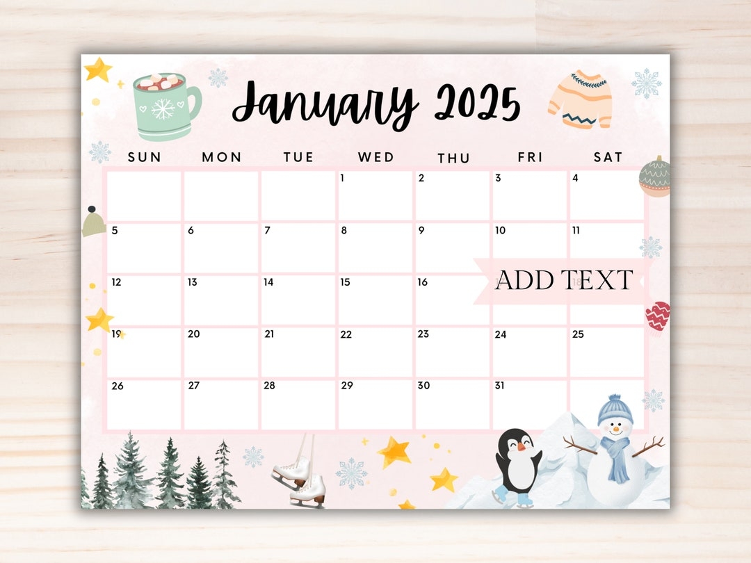 2025 January Calendar Cute Printable Bookmarks Finest Ultimate Prime 