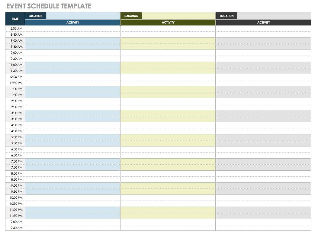 free event planning templates