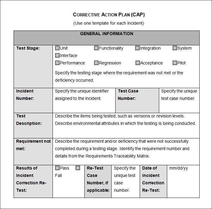 22 Corrective Action Plan Templates Google Docs MS Word Apple 