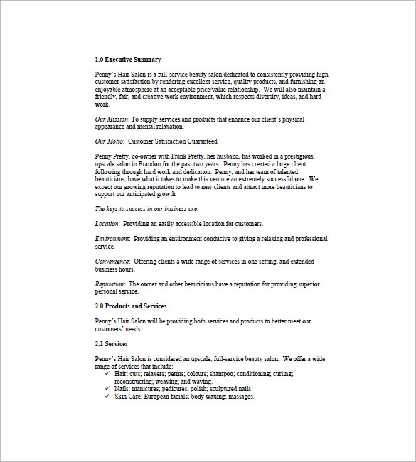 23 SPA Salon Business Plan Templates Google Docs MS Word Apple Pages