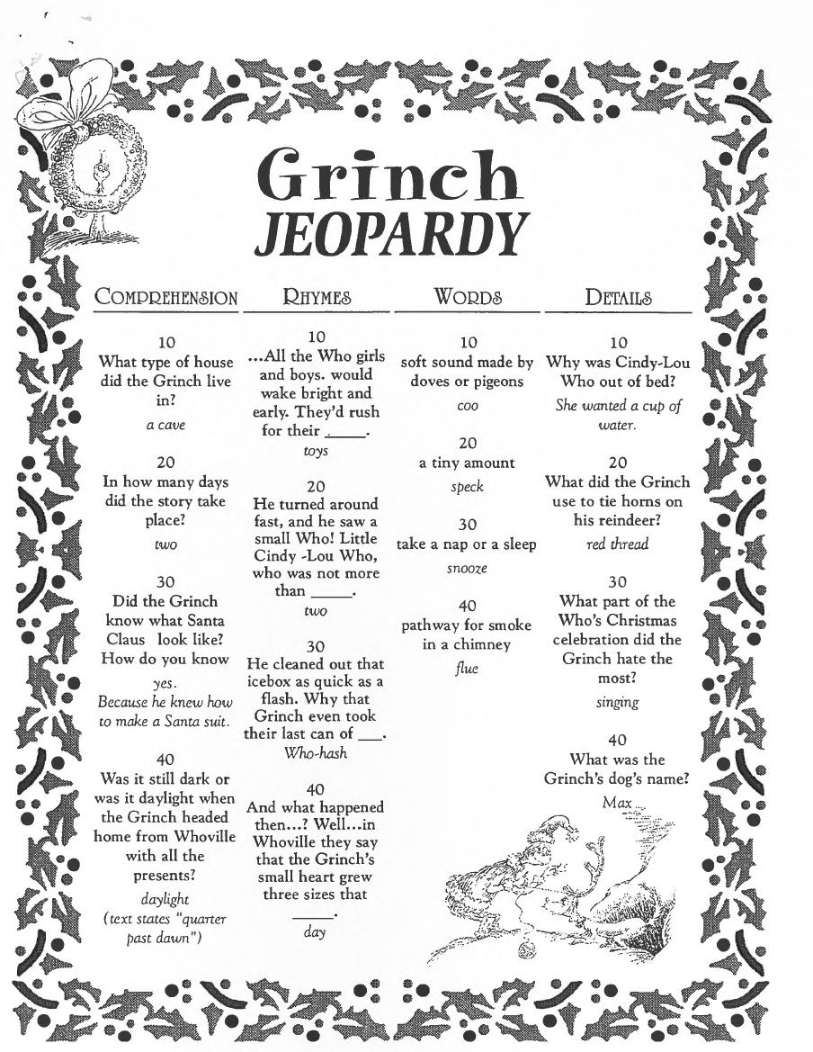 free printable grinch games for adults